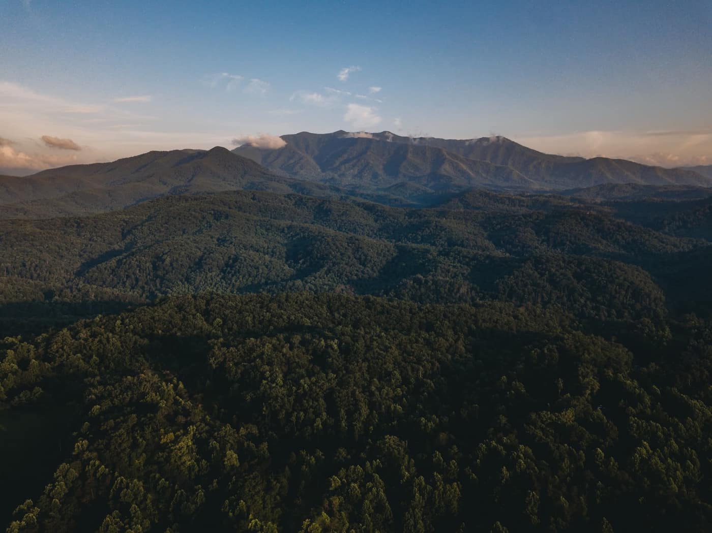 The foothills of Greene County, Tennessee at dusk